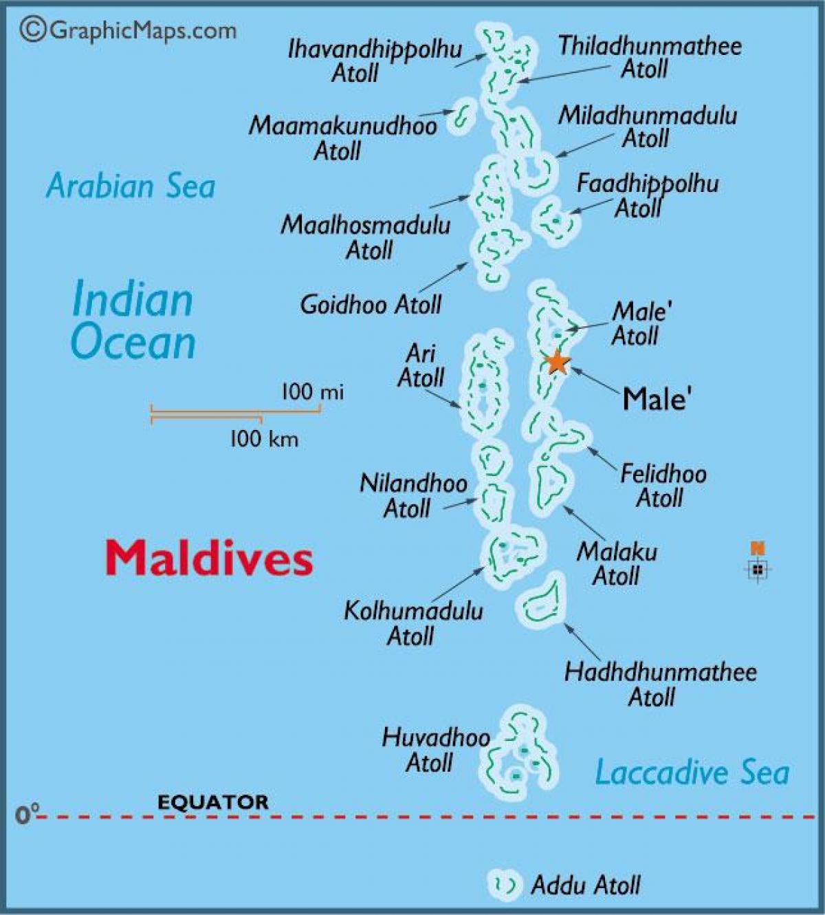 baa Атол, Малдиви карта