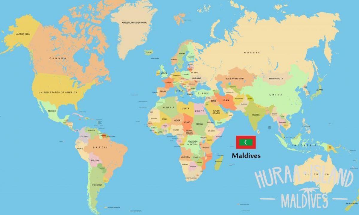 покажи на малдивските острови на картата на света