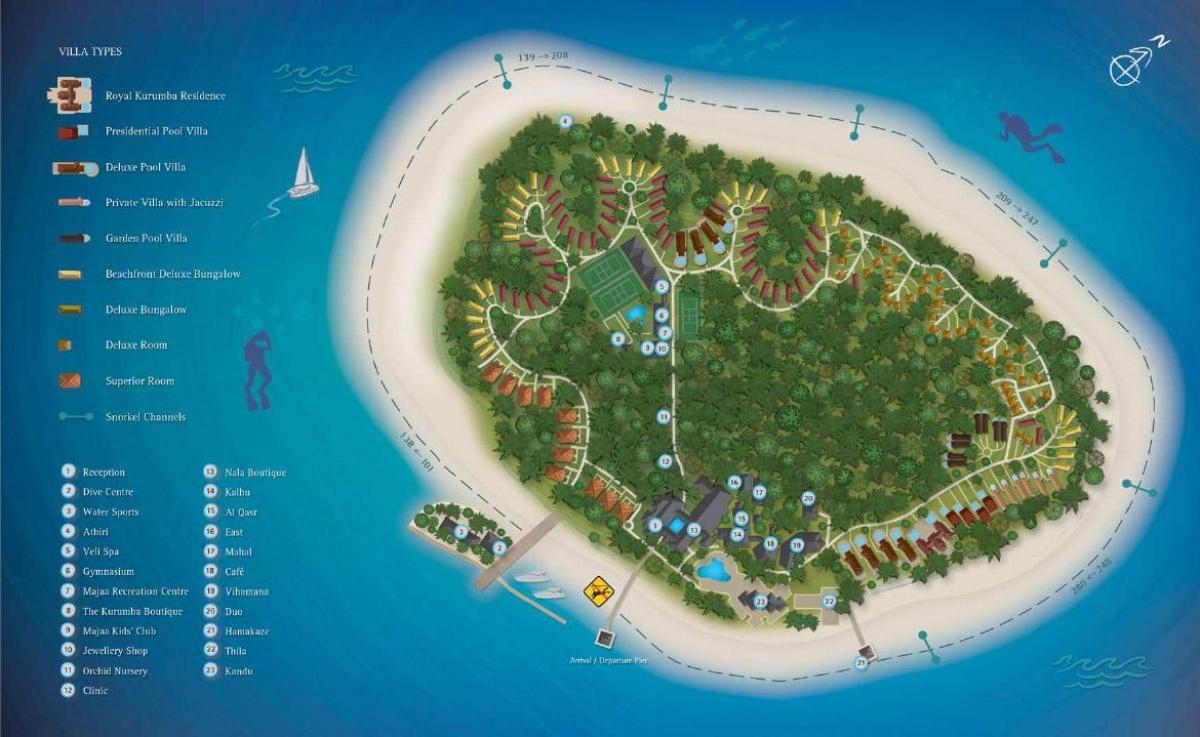 курумба Малдивите карта