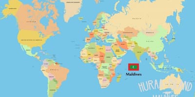 Покажи на малдивските острови на картата на света