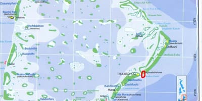Карта На Северен Мале Атол, Малдиви