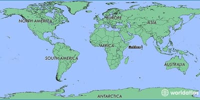 Малдивите картата на съседните страни