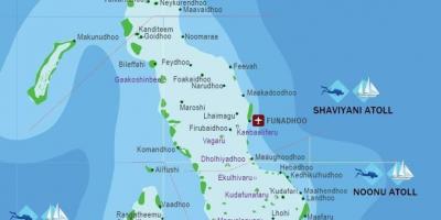 Подробна карта на Малдивите