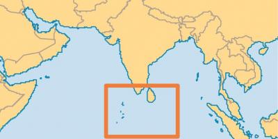 На Острова на Малдивите местоположение върху картата на света